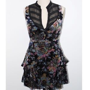 Free People Floral Black Dress